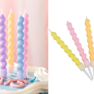 Pastel Spiral Candle Pack